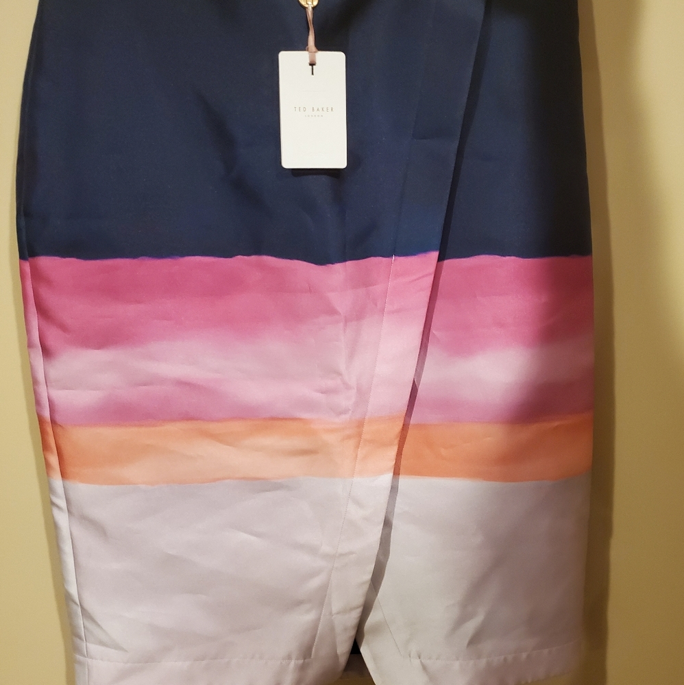 BNWT Ted Baker Marina Mosaic Assymetric Skirt